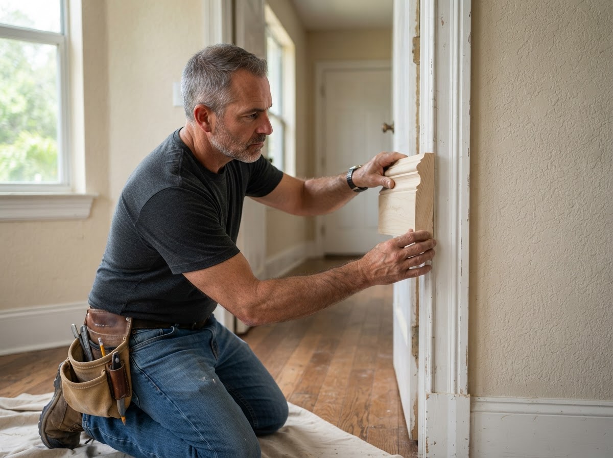 Interior trim matching for a Bloomingdale home