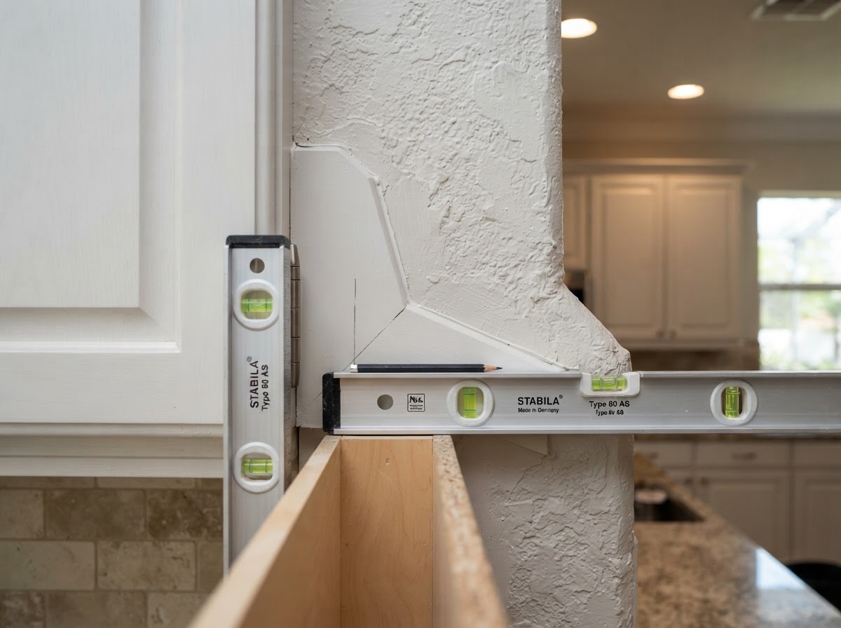 Cabinet filler and scribe fitting detail in Brandon Florida