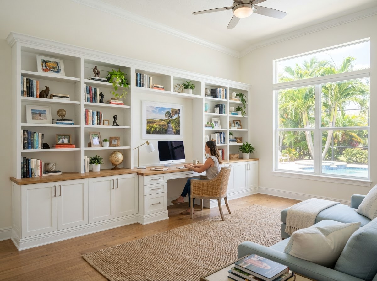 Custom built-in cabinets and shelving in Valrico FL