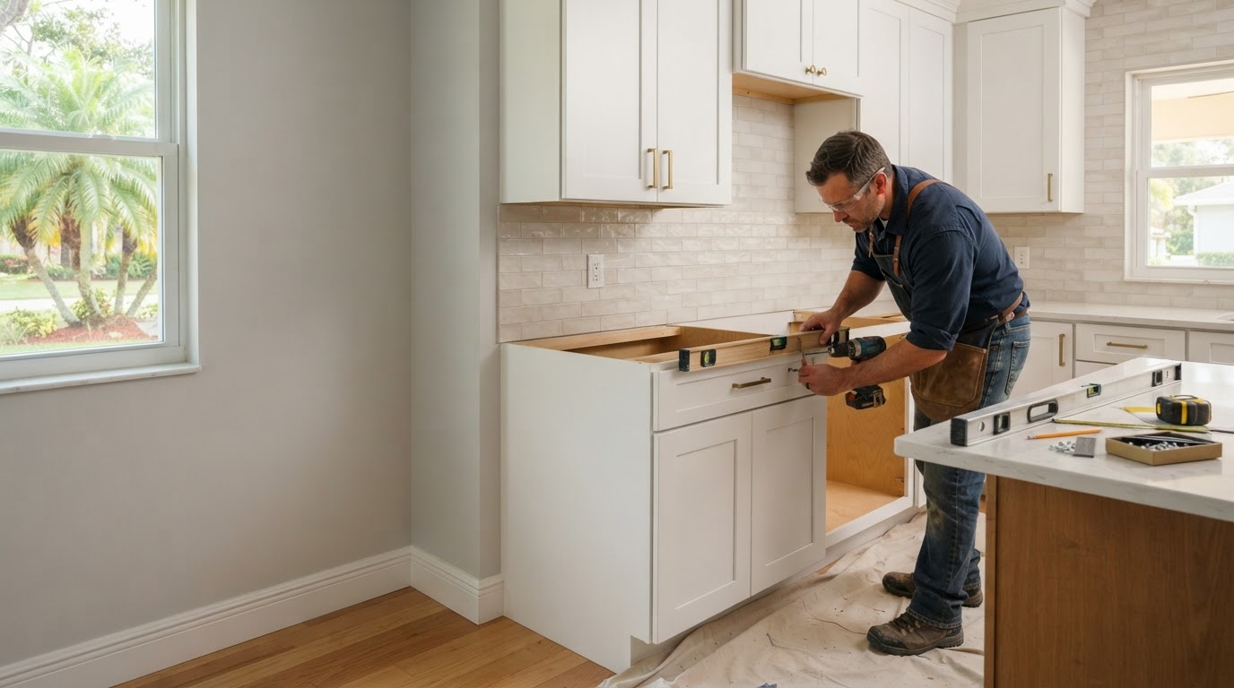 Custom cabinetry installation in Valrico Florida