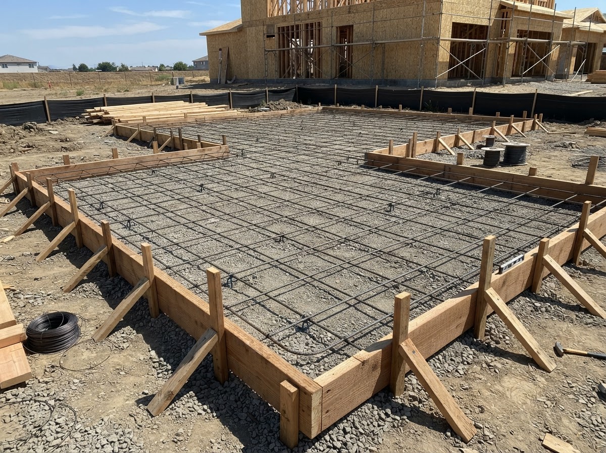 Professional concrete finishing work