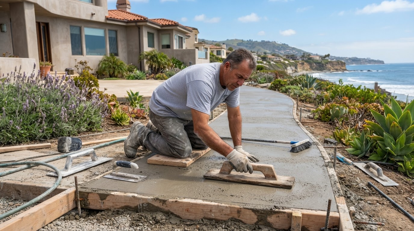 Concrete flatwork construction in the Monterey area