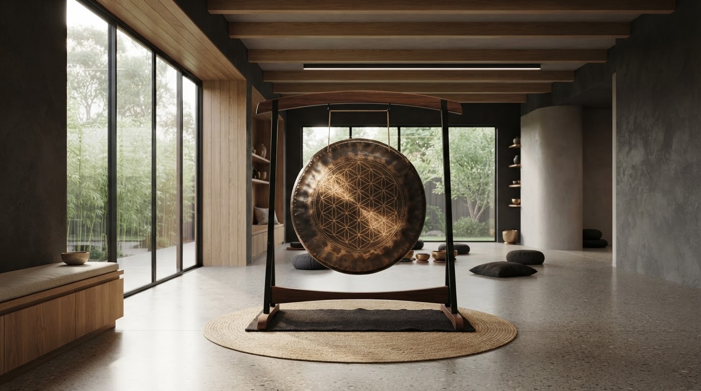 Gongscape sound space for gong meditation
