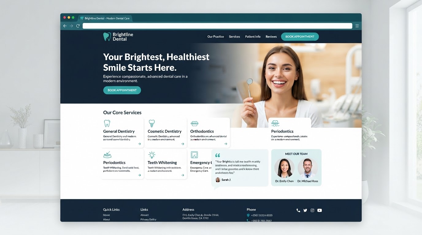 Brightline Dental — Dentistry website by Luxen Digital