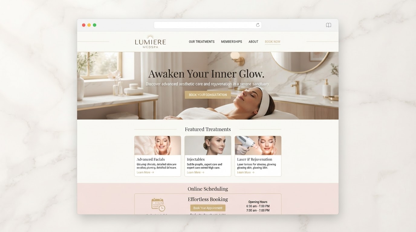 Lumière MedSpa — Medical Spa website by Luxen Digital