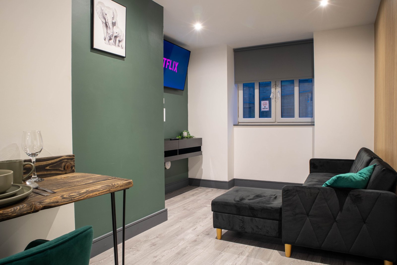 Company let operated Bradford city centre one bedroom apartment