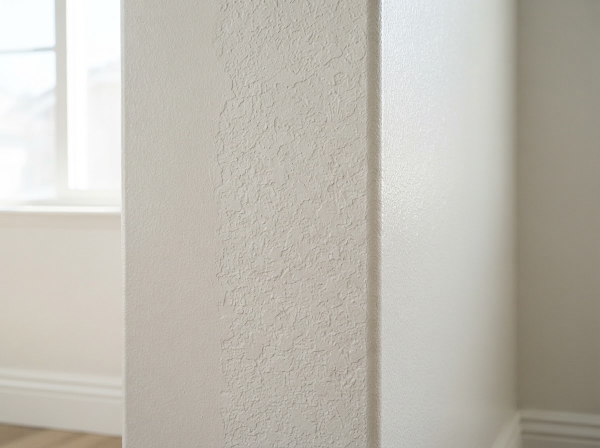 Drywall texture matching under side lighting in Diamond Bar