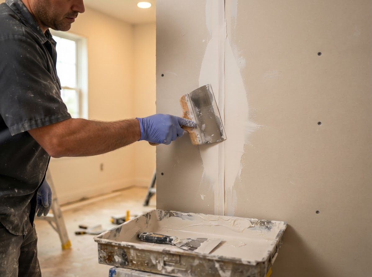 Drywall finishing and joint compound application in West Covina