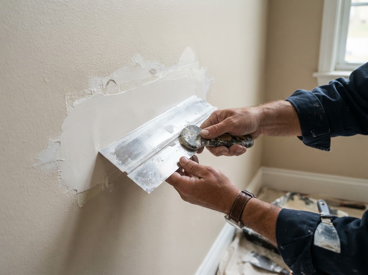 Drywall patch repair and finishing in Walnut