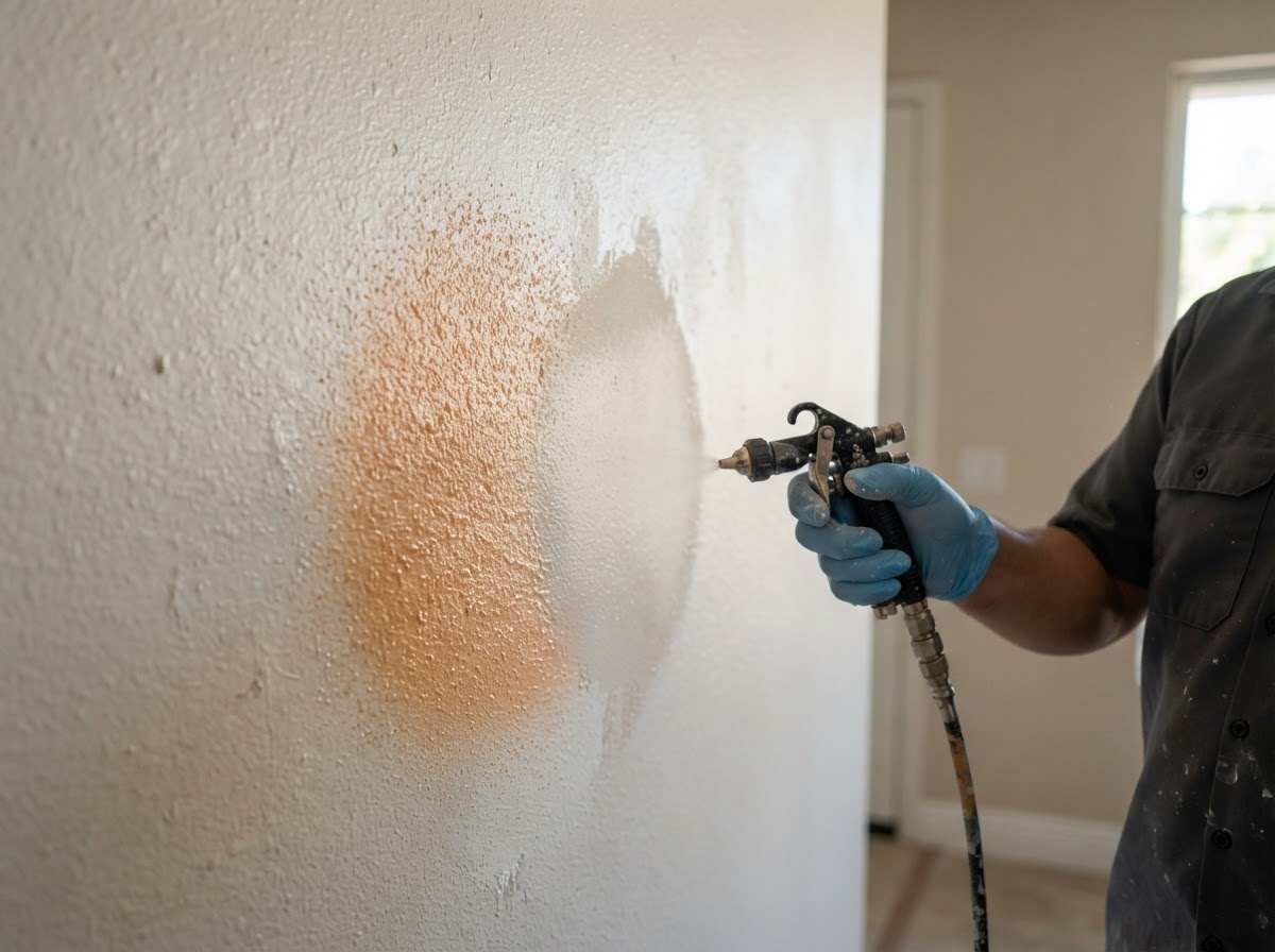 Drywall texture matching in Rowland Heights