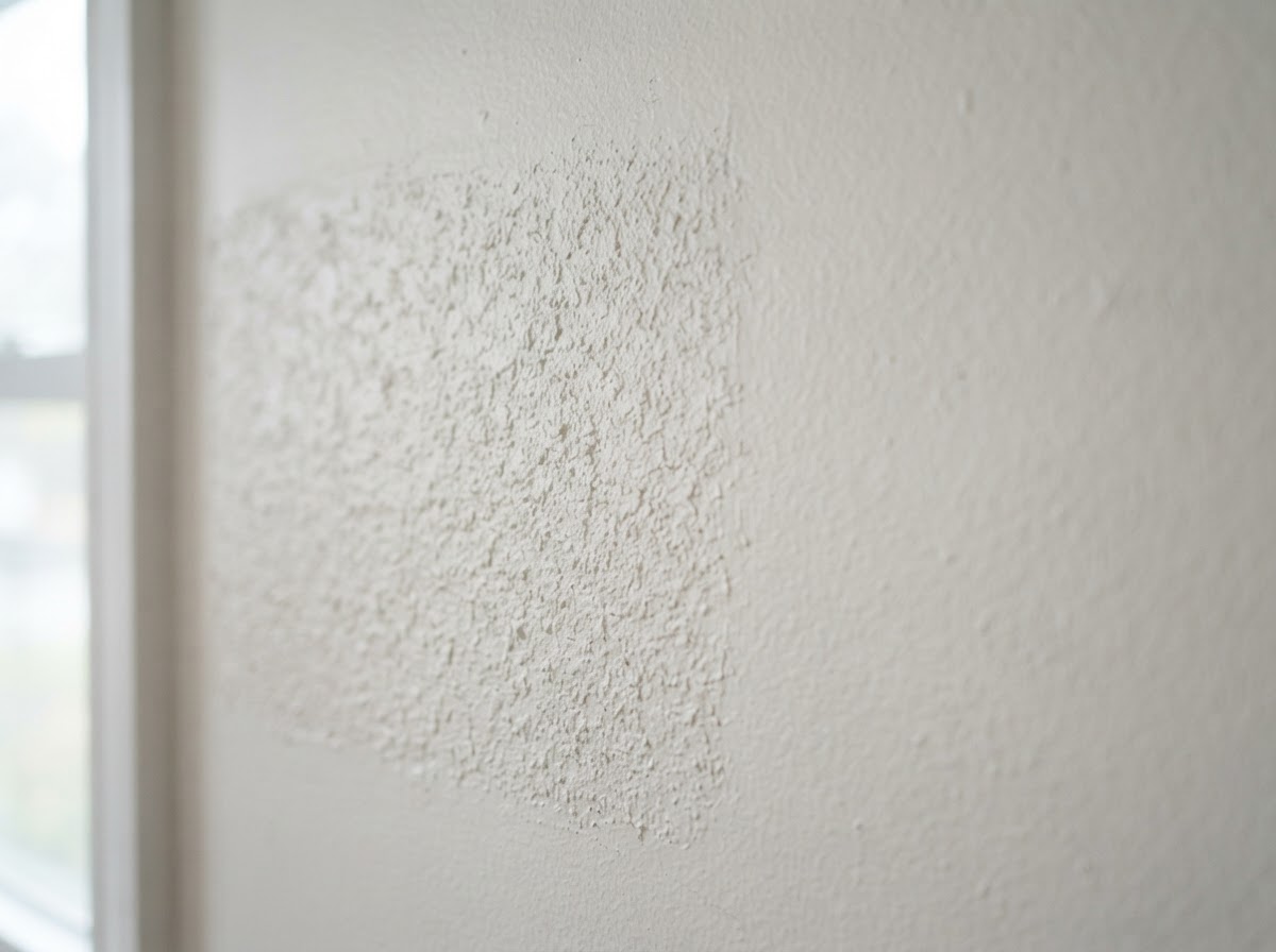 Drywall texture matched after repair in Hacienda Heights