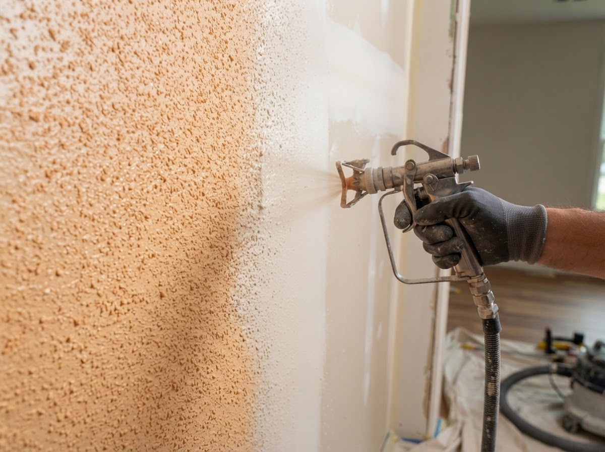 Orange peel drywall texture in Hacienda Heights