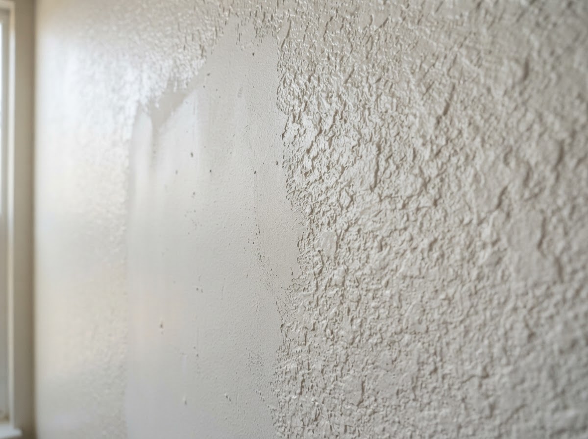 Drywall texture matching after wall repair