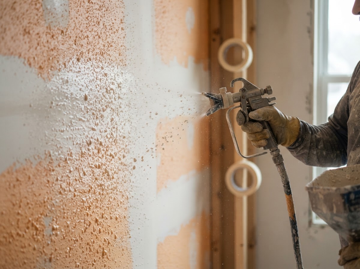 Orange peel drywall texture in Rowland Heights