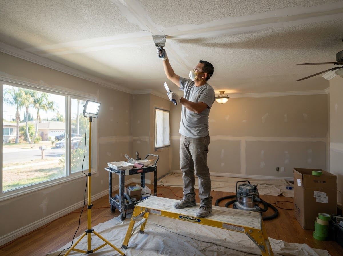 Ceiling drywall repair in Baldwin Park CA