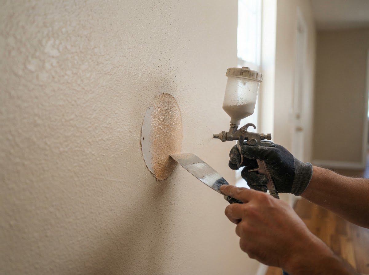 Drywall texture matching in Baldwin Park