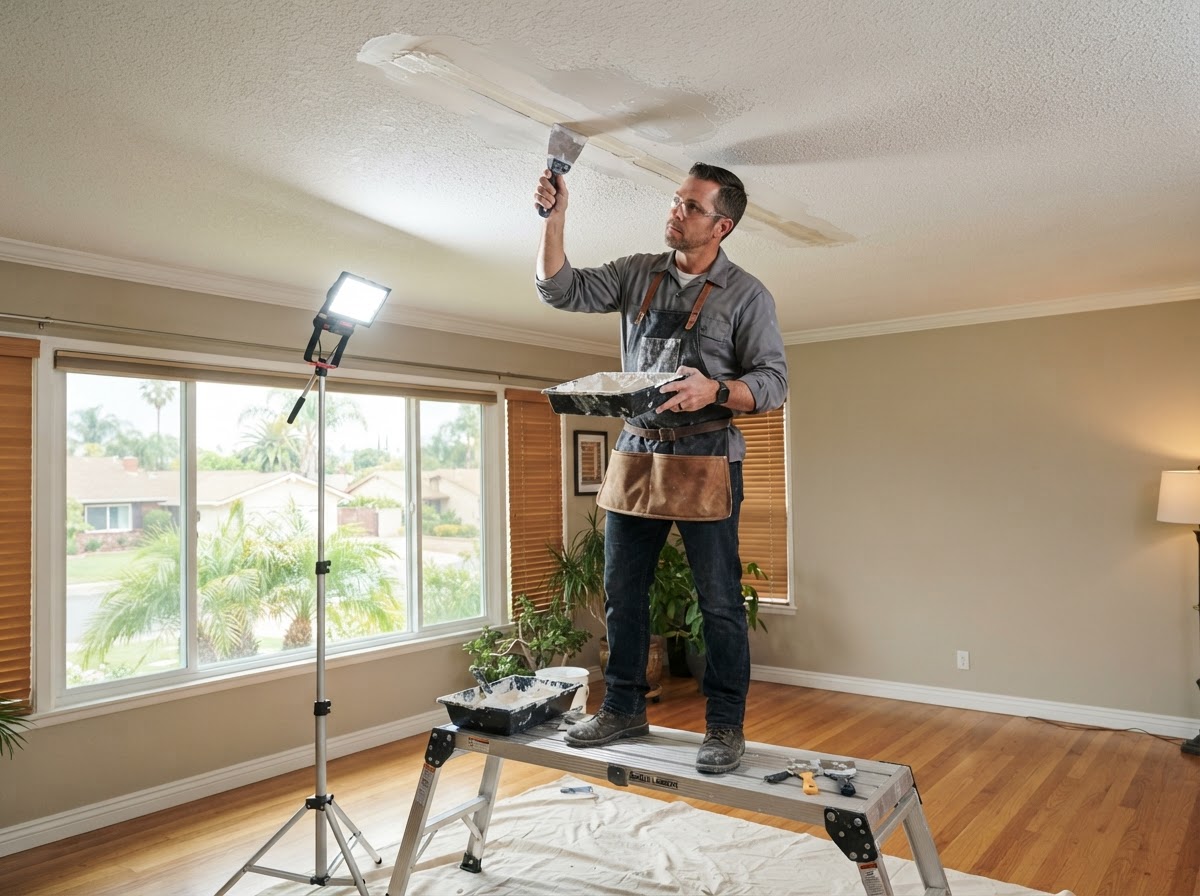 Ceiling drywall repair in Rowland Heights CA