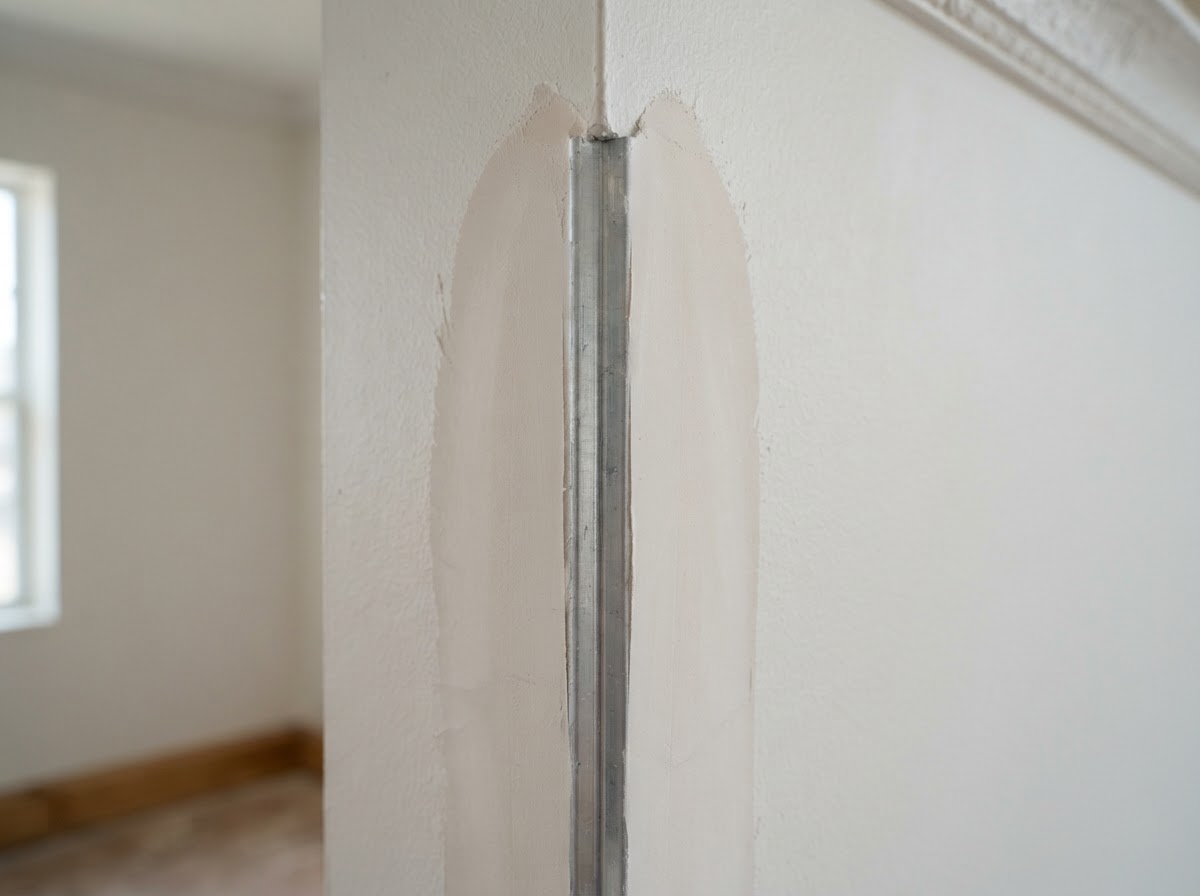 Drywall corner finishing detail