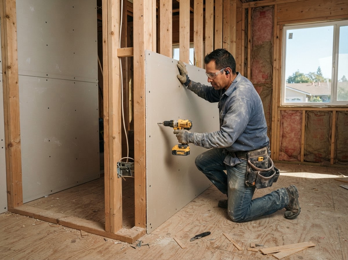 Drywall installation in Diamond Bar