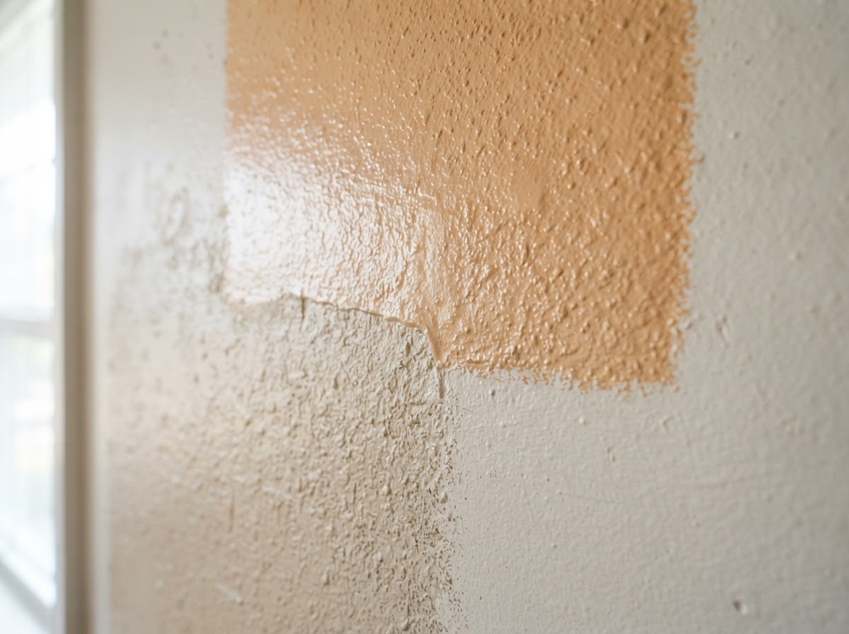 Drywall texture matching after wall repair