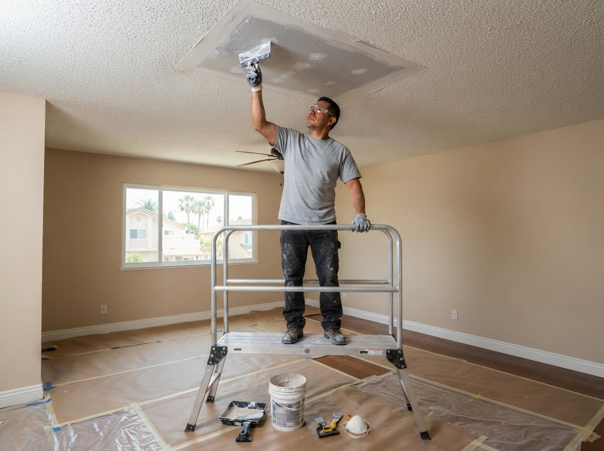 Ceiling drywall repair in West Covina CA