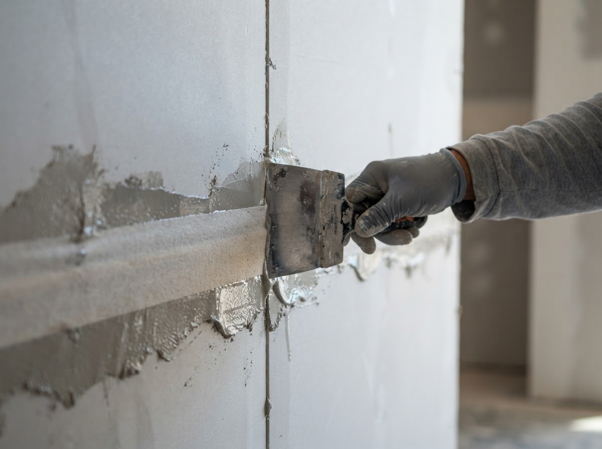Drywall joint taping and finishing