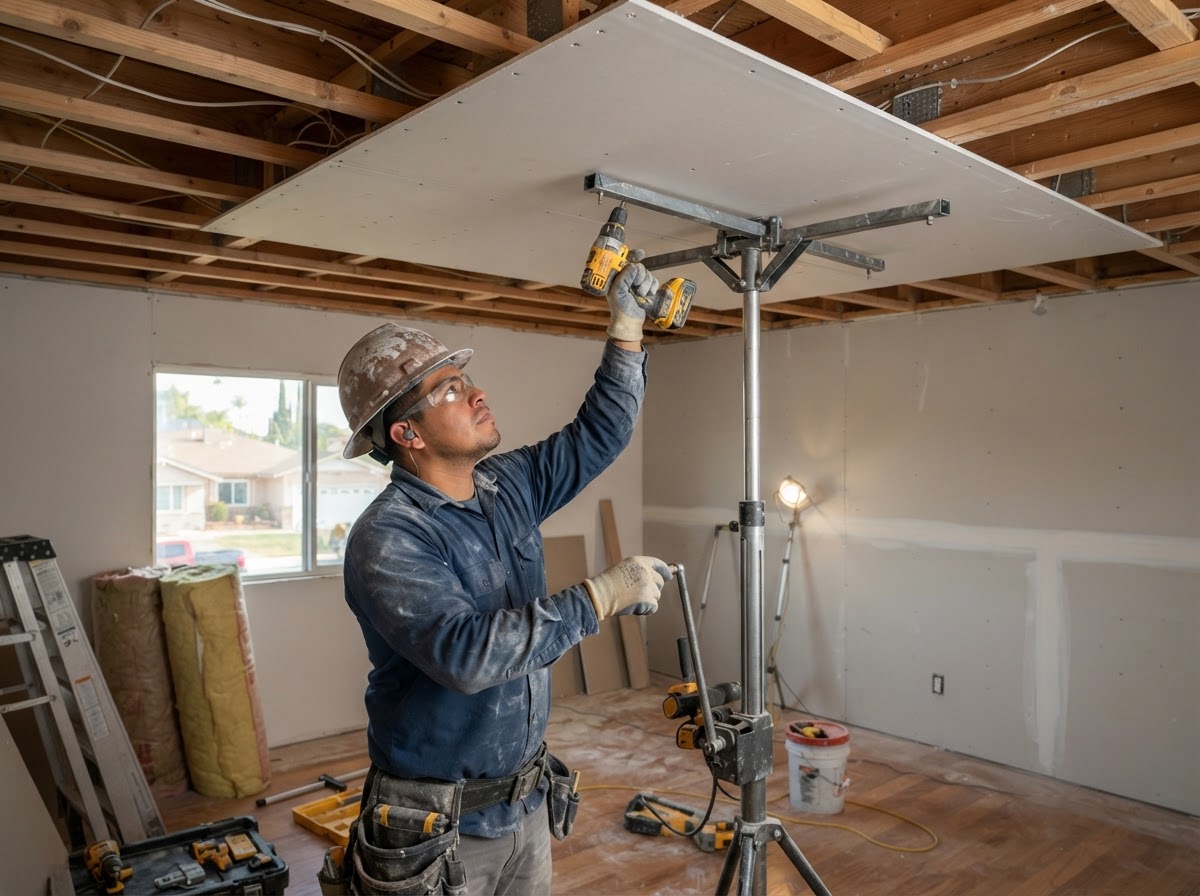 Ceiling drywall installation in West Covina