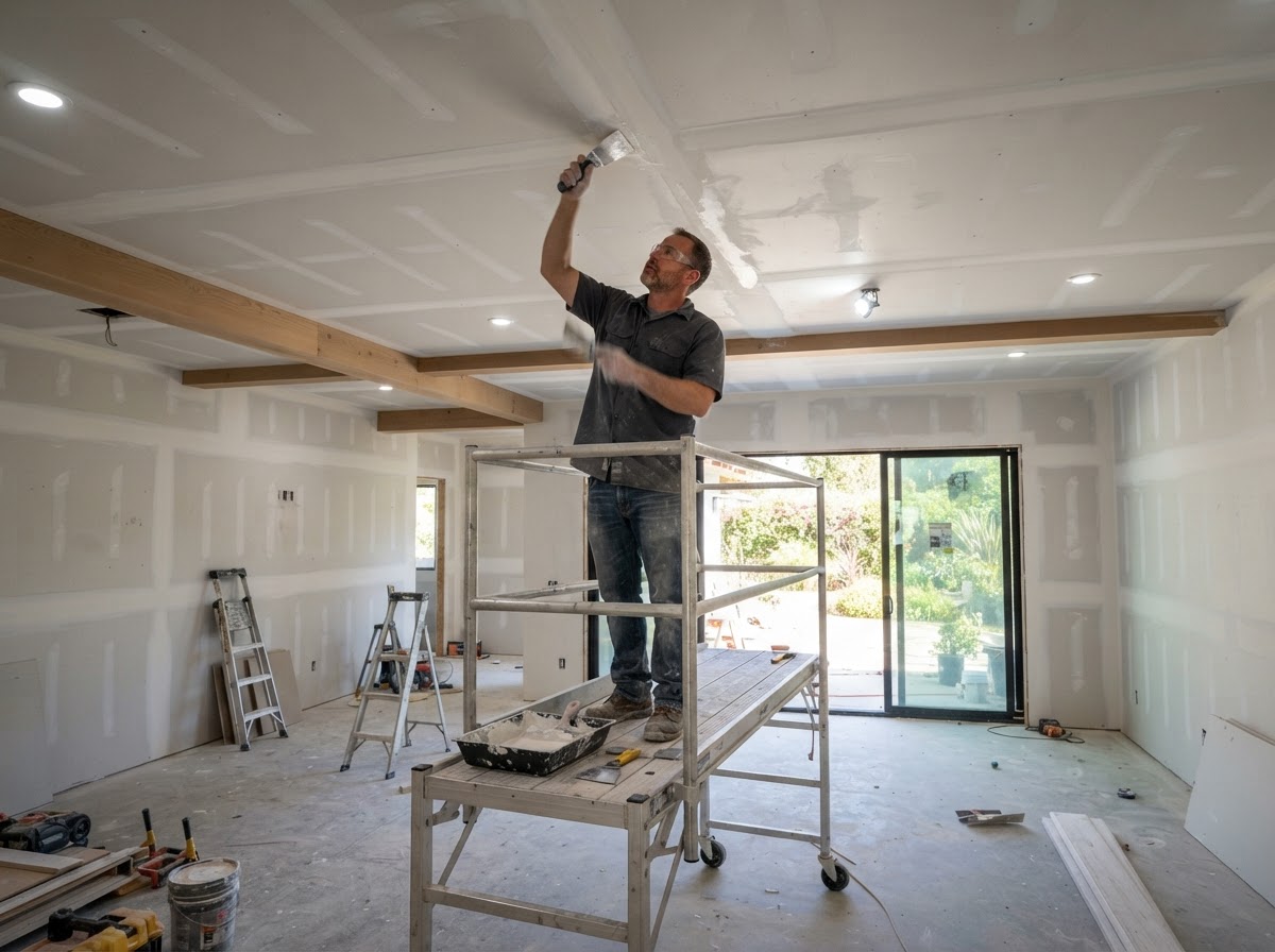 Drywall ceiling and wall finishing in Walnut