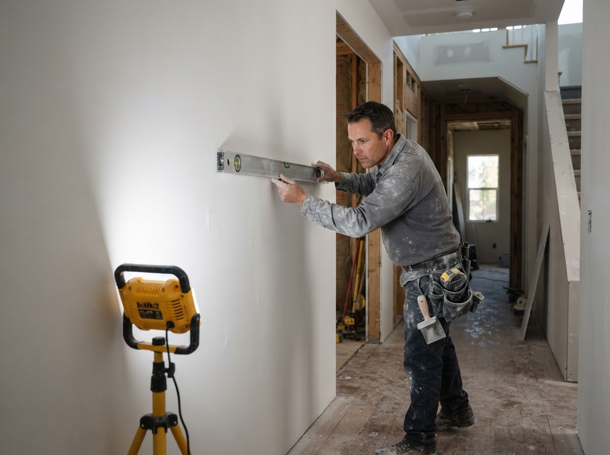 Drywall finishing and surface inspection in Diamond Bar