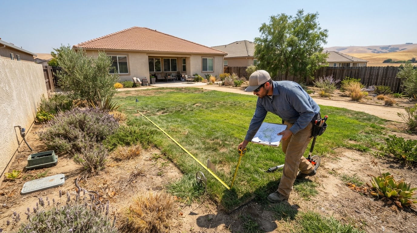 Landscape design planning for a residential yard in Wasco, CA
