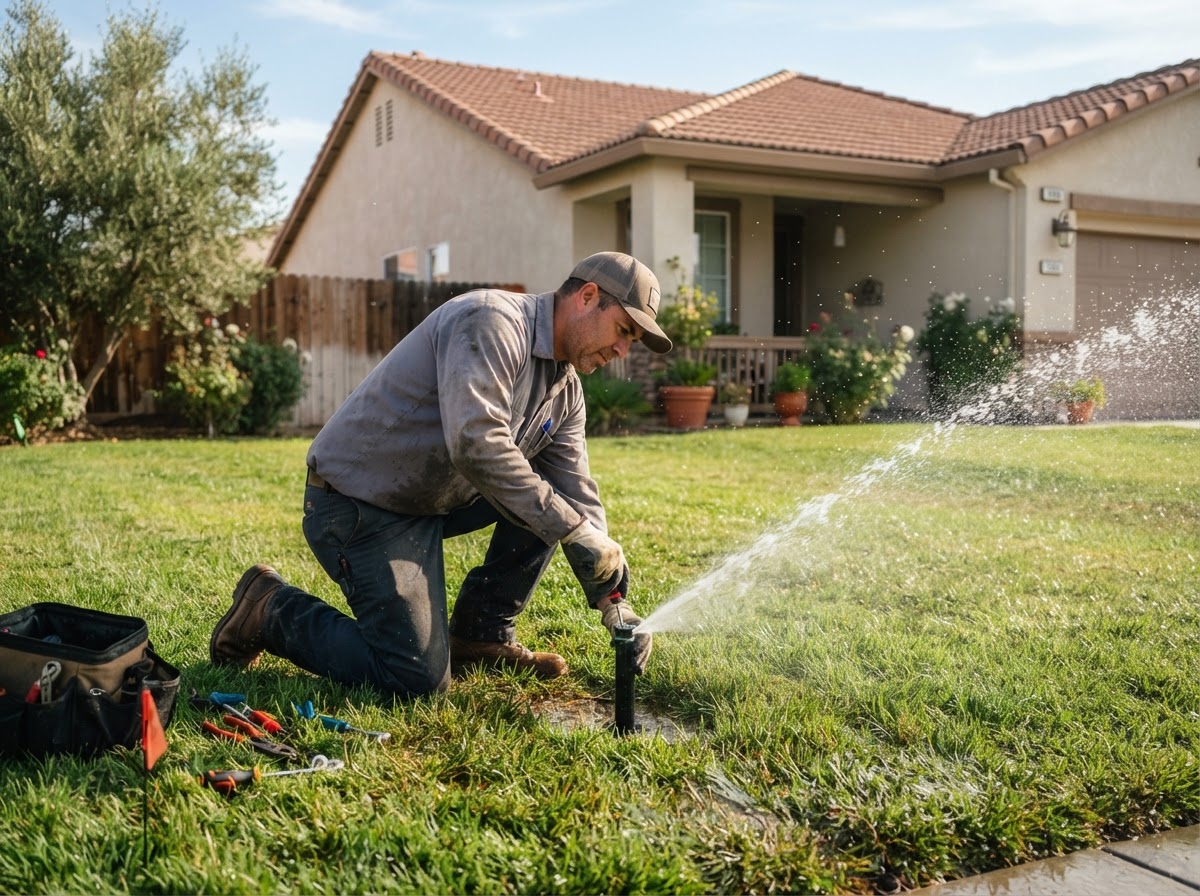 Sprinkler repair and irrigation testing in Delano, CA