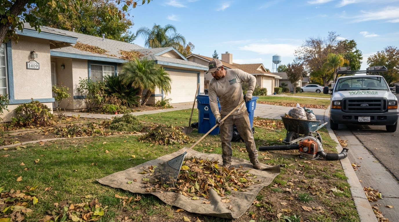 Seasonal yard cleanup service in Wasco, CA