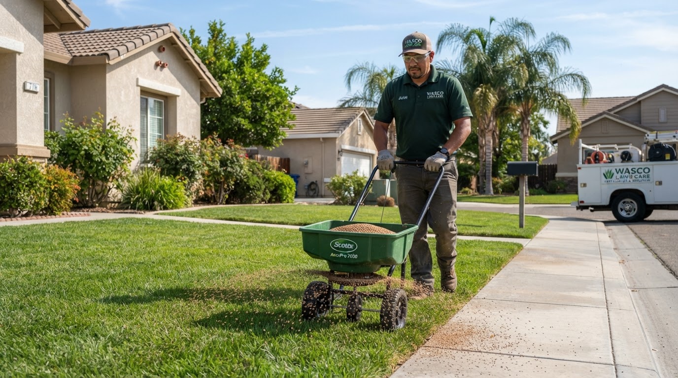 Lawn fertilization service in Wasco, CA