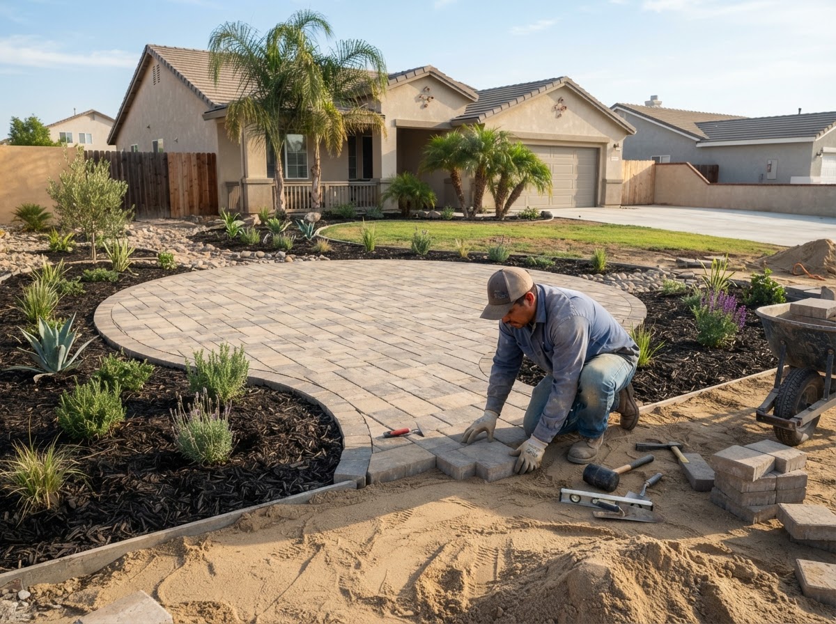 Residential hardscaping and landscaping in Delano, California