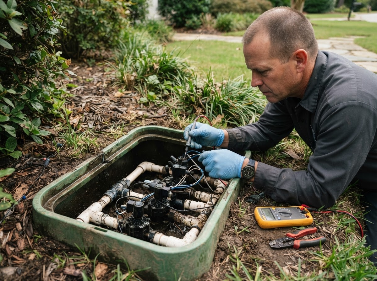 Irrigation valve and solenoid inspection in Wasco