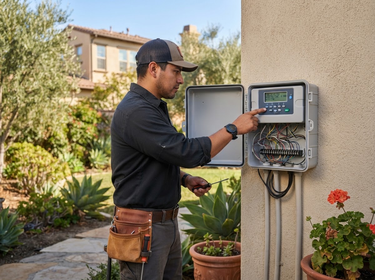 Smart irrigation controller installation and setup in Wasco
