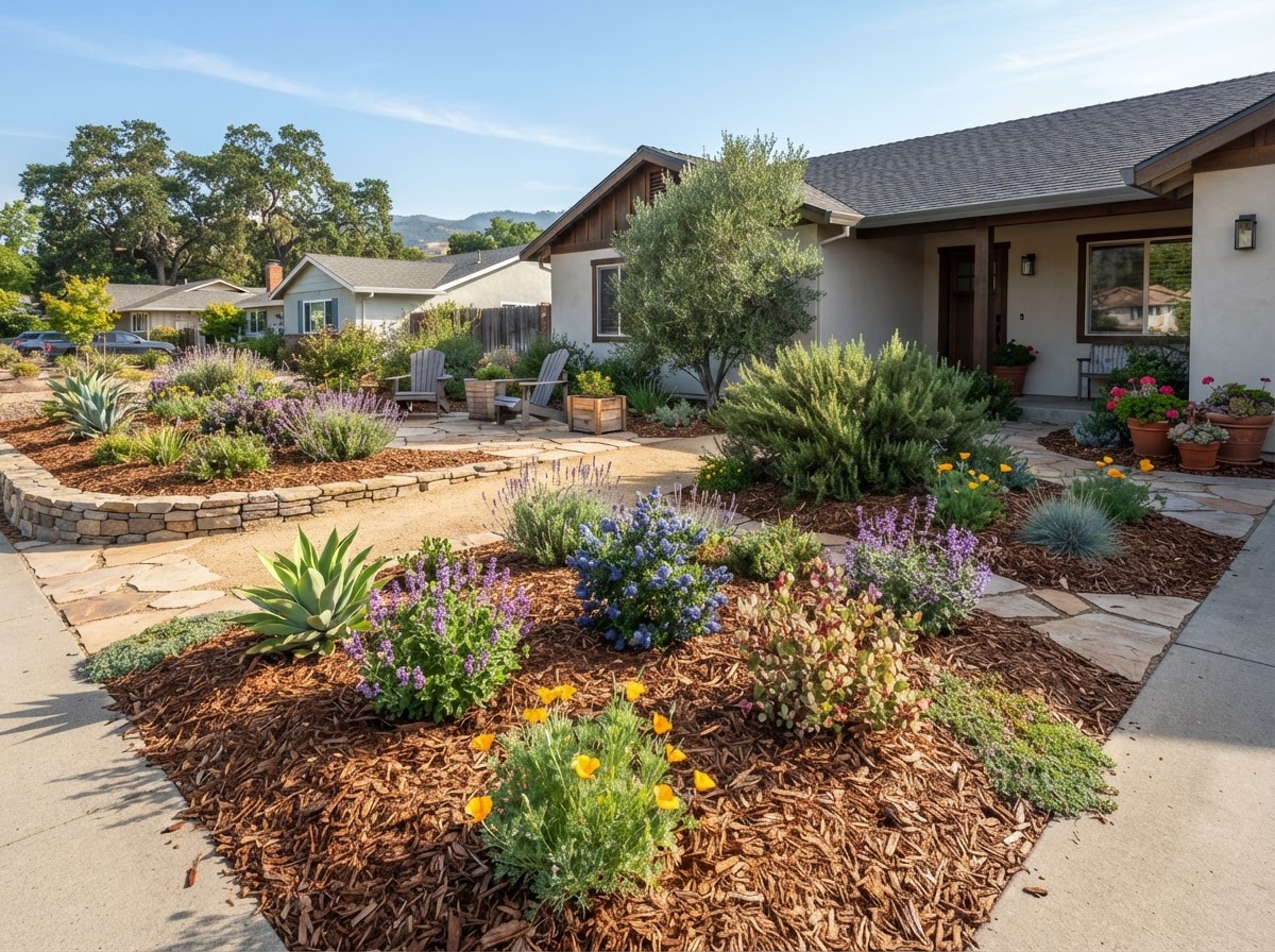 Planning heat-conscious planting areas for a Shafter landscape