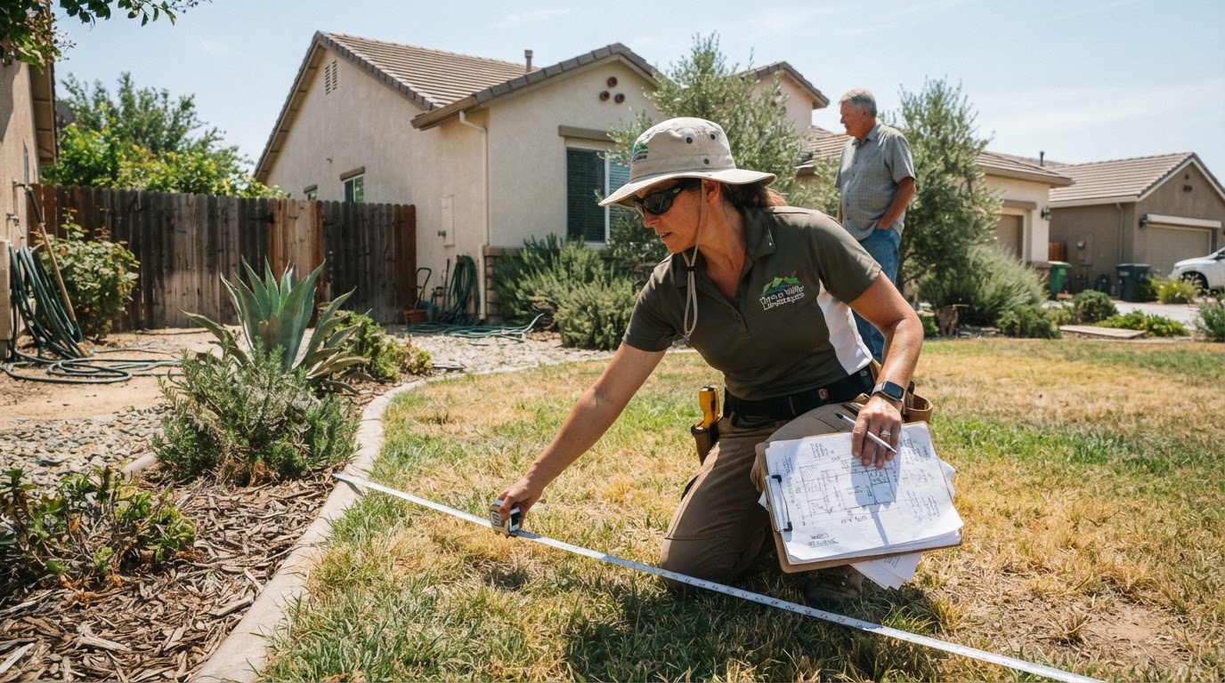 Landscape design planning for a residential property in Wasco, CA