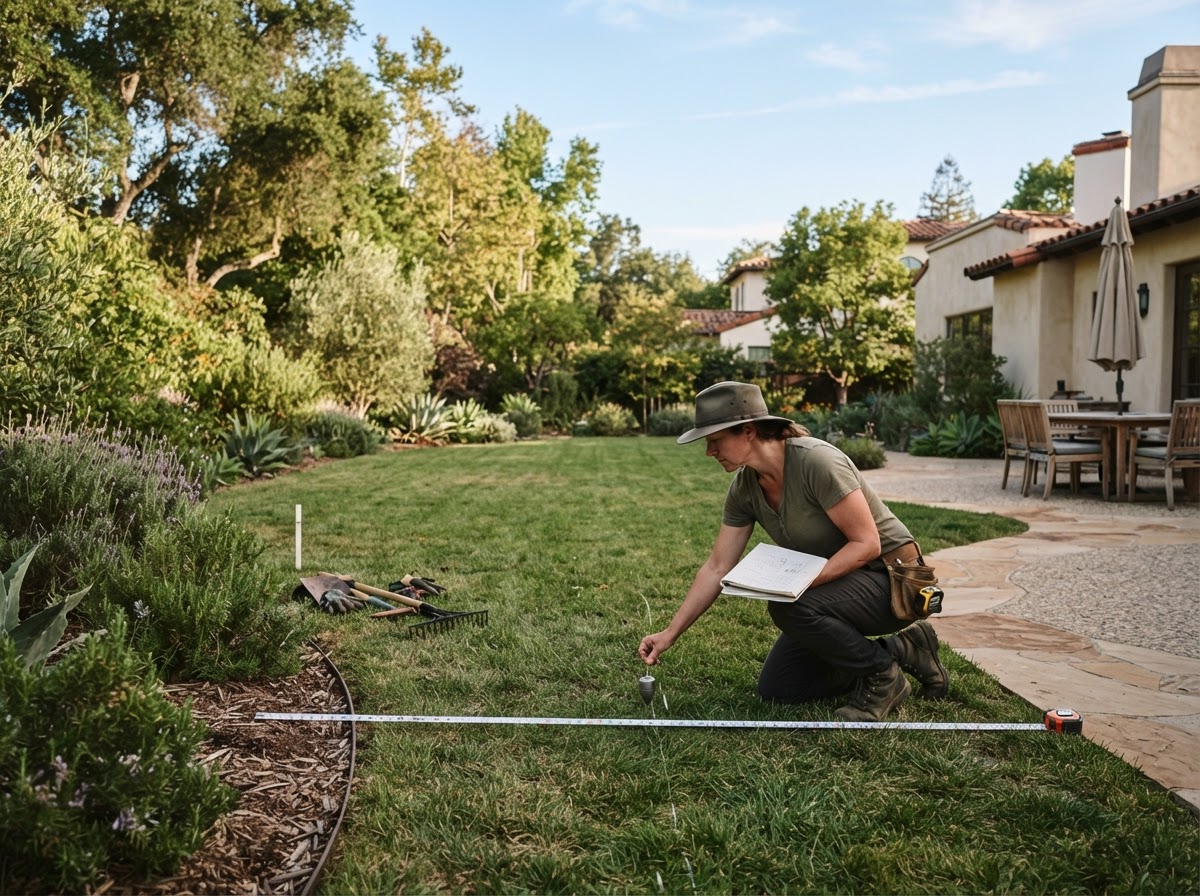 Landscape design planning for a Rosedale residential yard