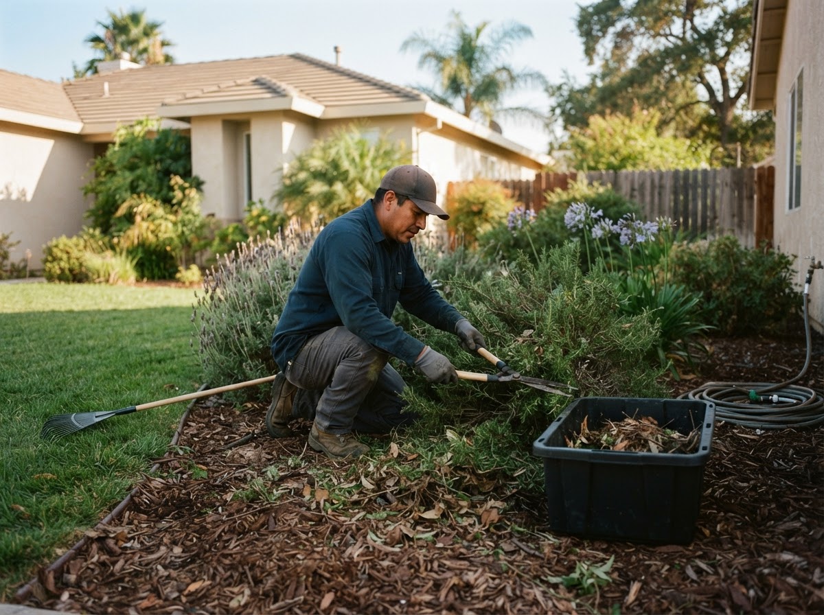 Yard and planting bed maintenance in McFarland, CA