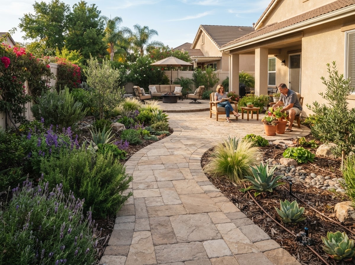 Hardscape and landscape improvements for a Rosedale property