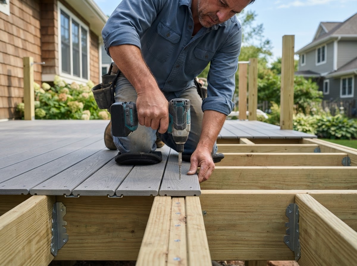 Deck construction carpentry in Hamilton Township New Jersey