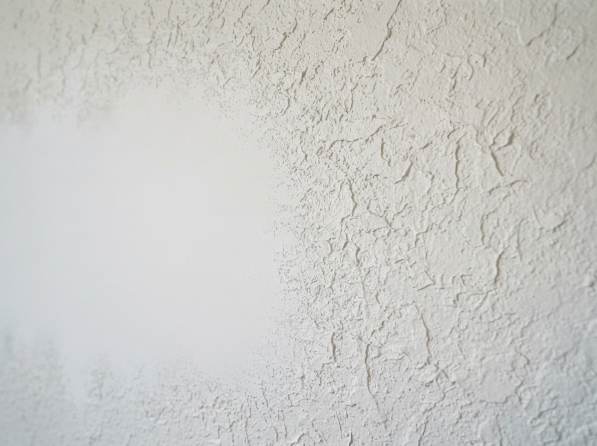 Drywall texture matching around a repaired wall section
