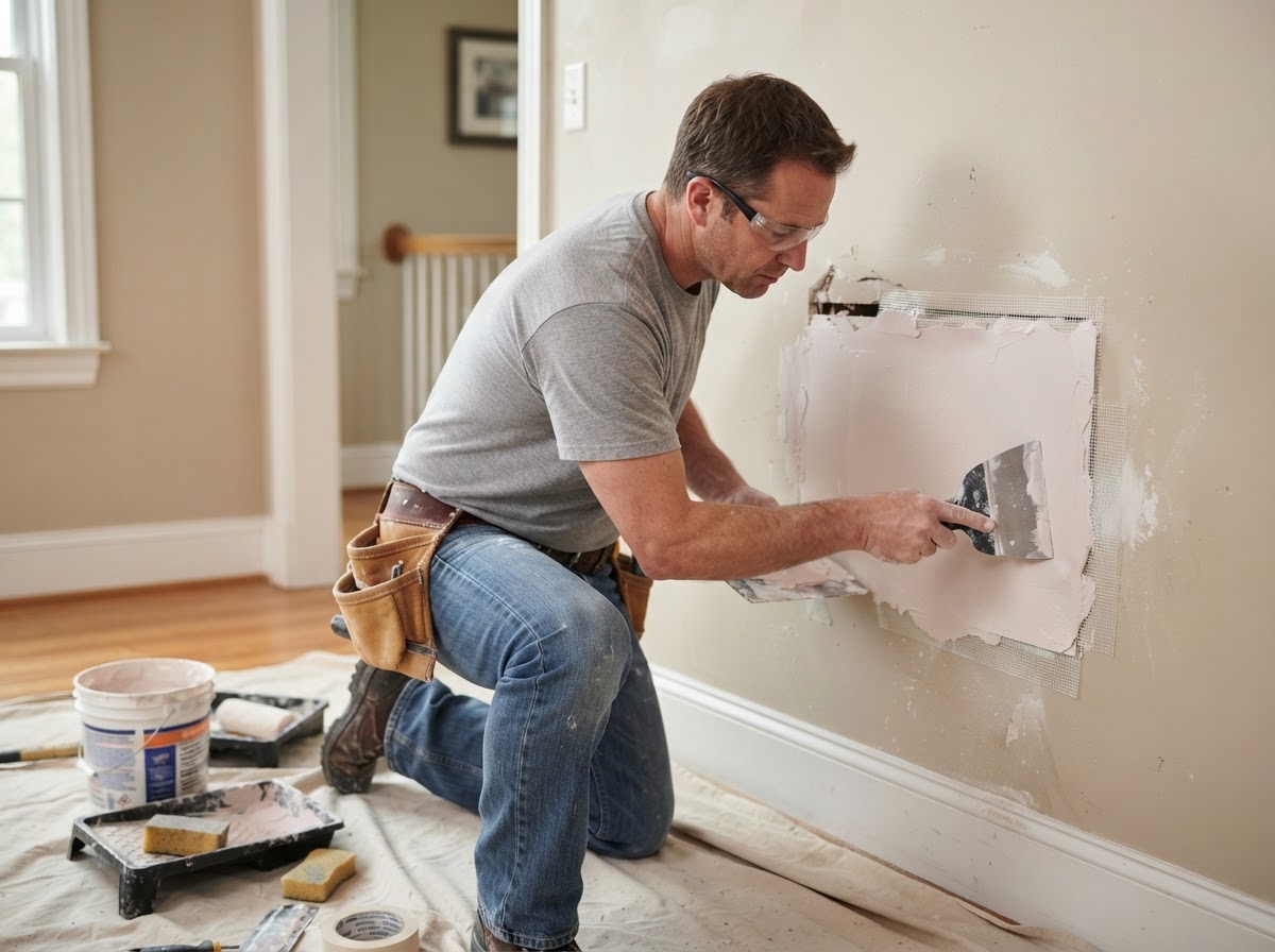 Residential drywall repair in Des Plaines Illinois