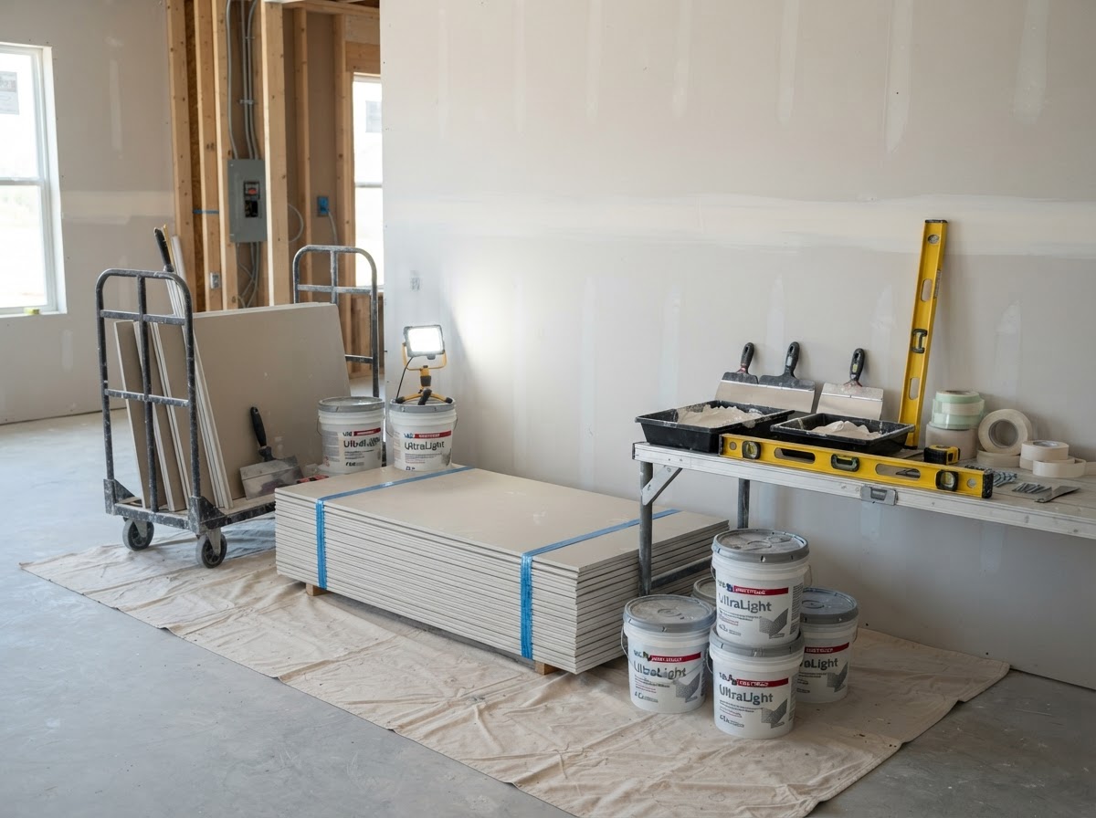 Drywall project preparation for homes and businesses in Niles IL