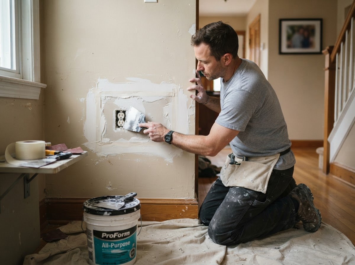 Drywall repair for a Lincolnwood residential property