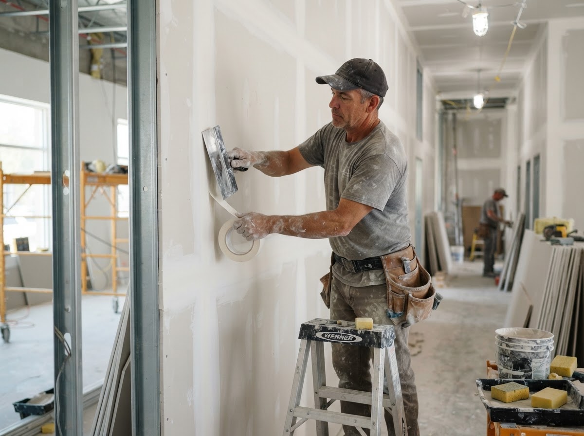 Commercial drywall taping and finishing in Niles Illinois