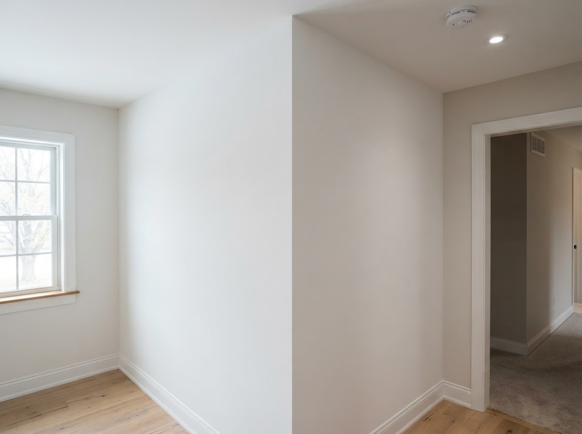 Finished drywall surface after water-damage repair in Niles