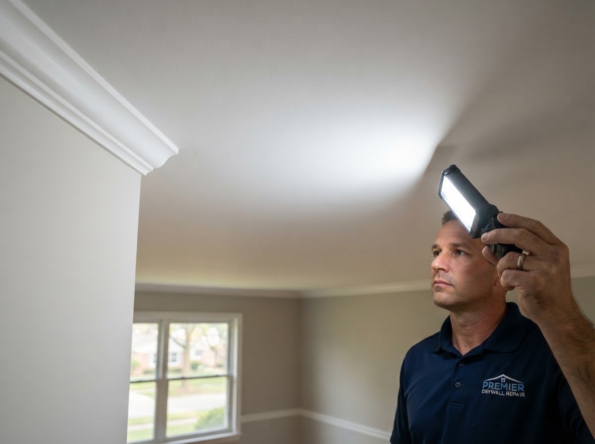Refinished drywall ceiling inspected in Park Ridge Illinois