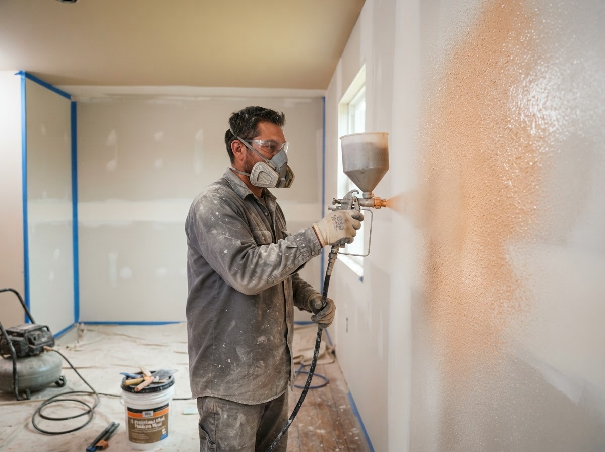 Drywall texture application for a finished wall in Niles IL